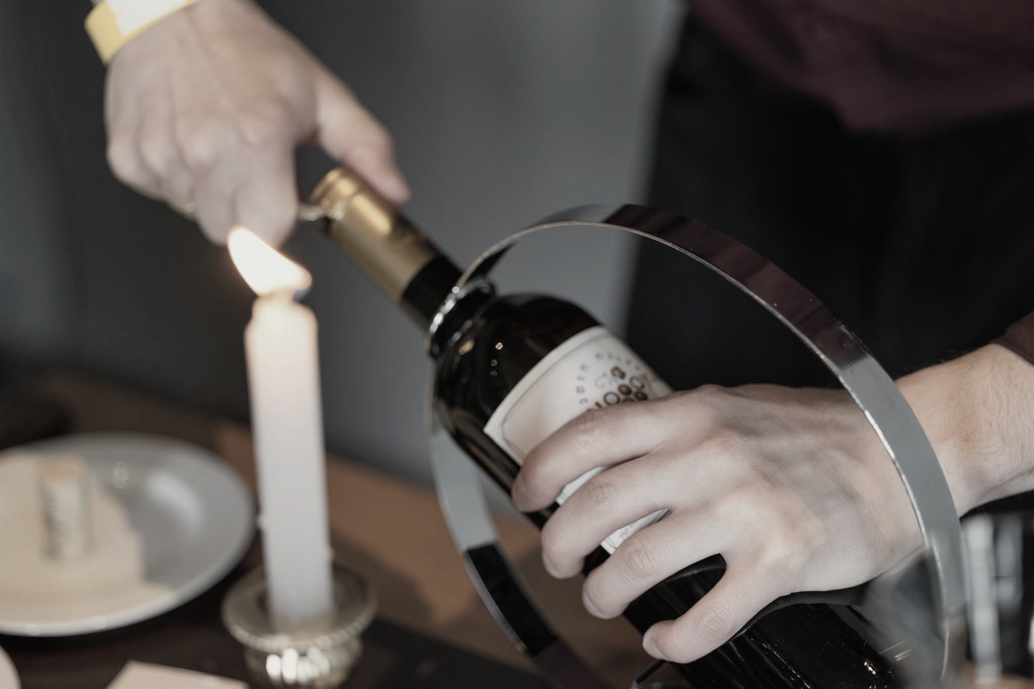 Decanting by candlelight